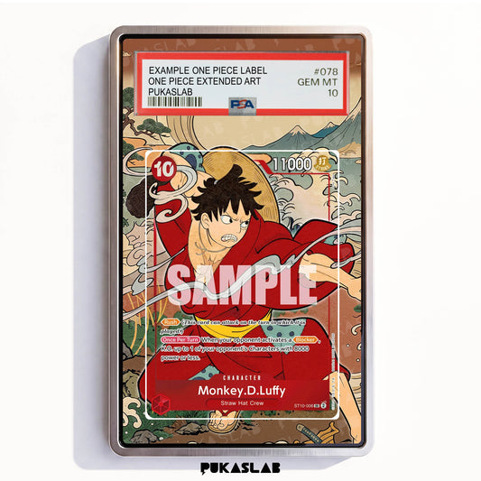 Monkey D. Luffy English Version 1st Anniversary Set
 ST10-006 SR 2 PSA One Piece Extended Art - Pukaslab