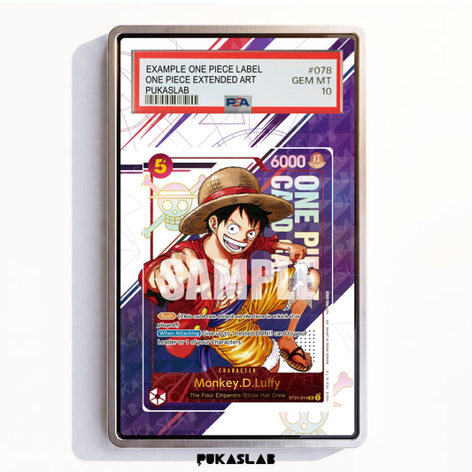 Monkey D. Luffy ST21-014 SR PSA Slab Extended Art Aluminum Case – One Piece Graded Card Display