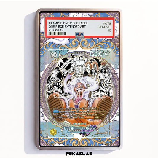 Monkey D. Luffy EB04-061 SEC X PSA Slab Extended Art Aluminum Case – One Piece Graded Card Display