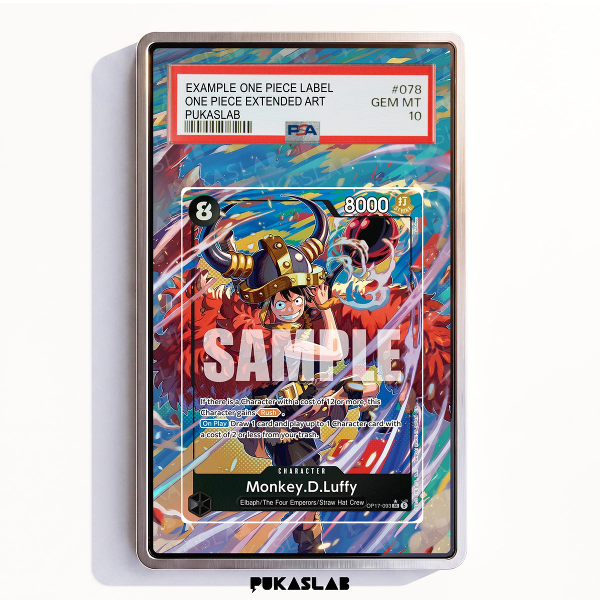 Monkey D. Luffy OP17-093 SR PSA One Piece Extended Art - Pukaslab
