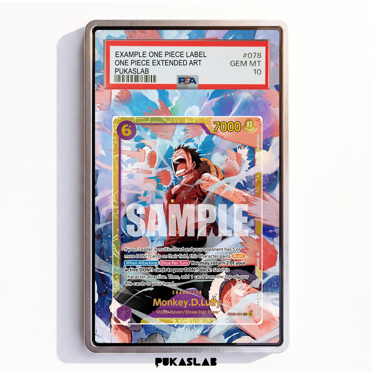 Monkey D. Luffy EB02-061 Sec 3 PSA One Piece Extended Art - Pukaslab
