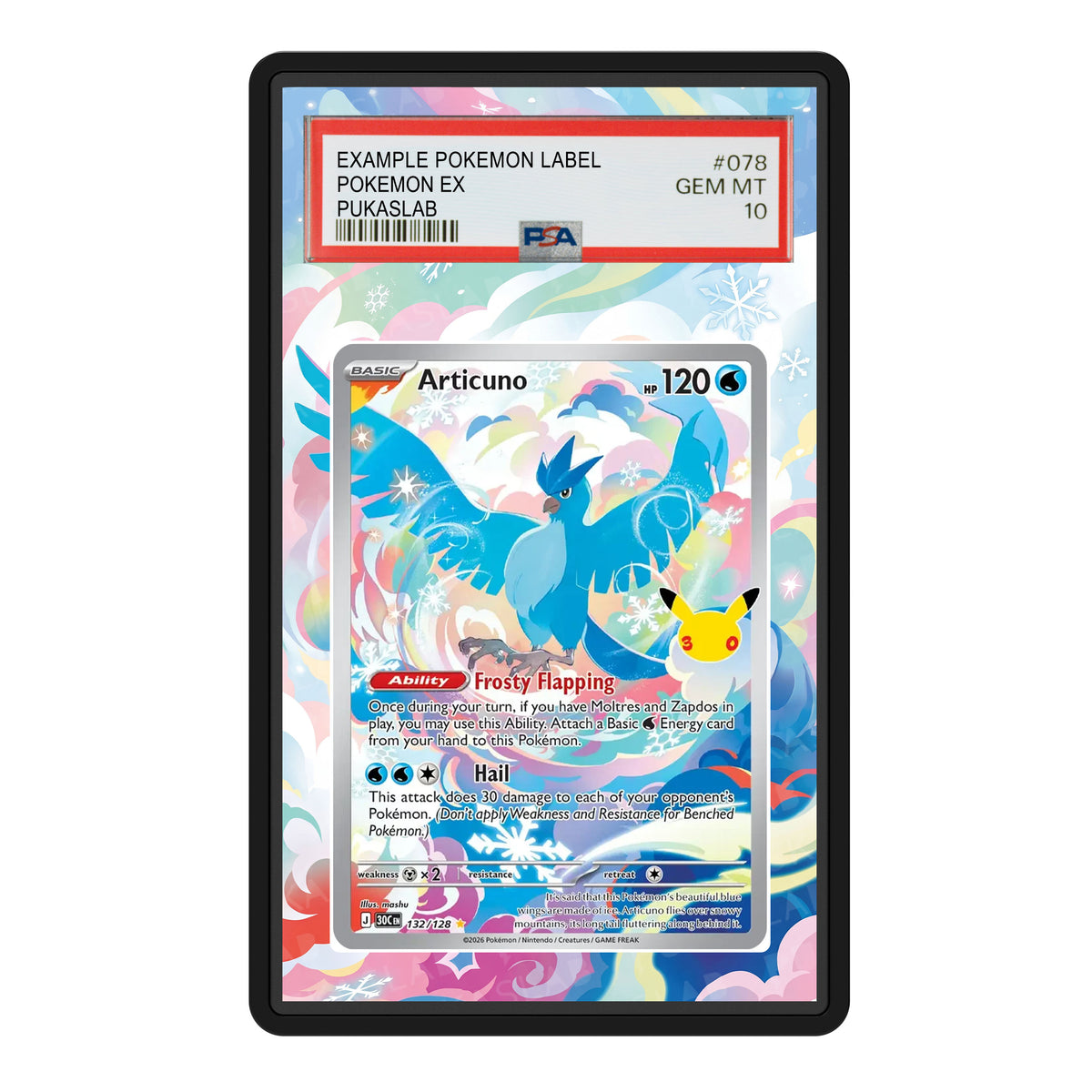 Articuno 132 30th PSA Extended Art - Pukaslab