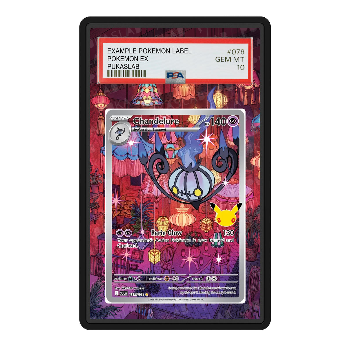Chandelure 137 30th PSA Extended Art - Pukaslab