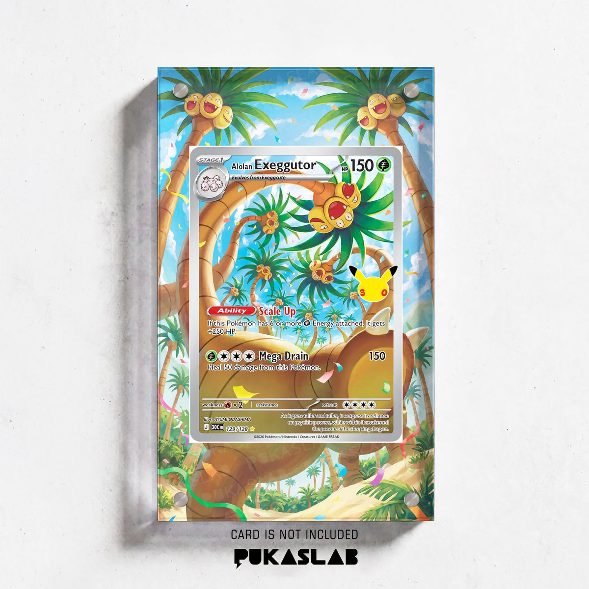 Alolan Exeggutor 129 30th Extended Art Magnetic Case- Pukaslab
