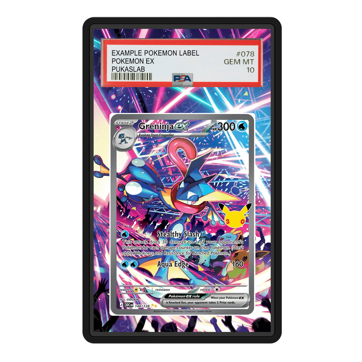 Greninja ex 148 30th PSA Extended Art - Pukaslab