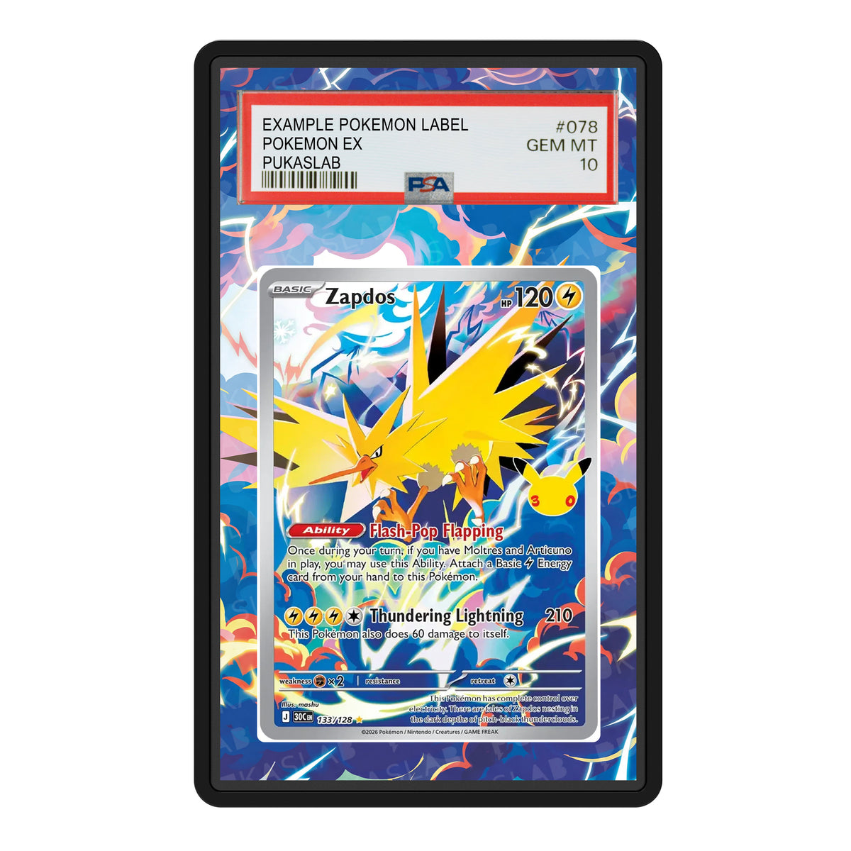 Zapdos 133 30th PSA Extended Art - Pukaslab