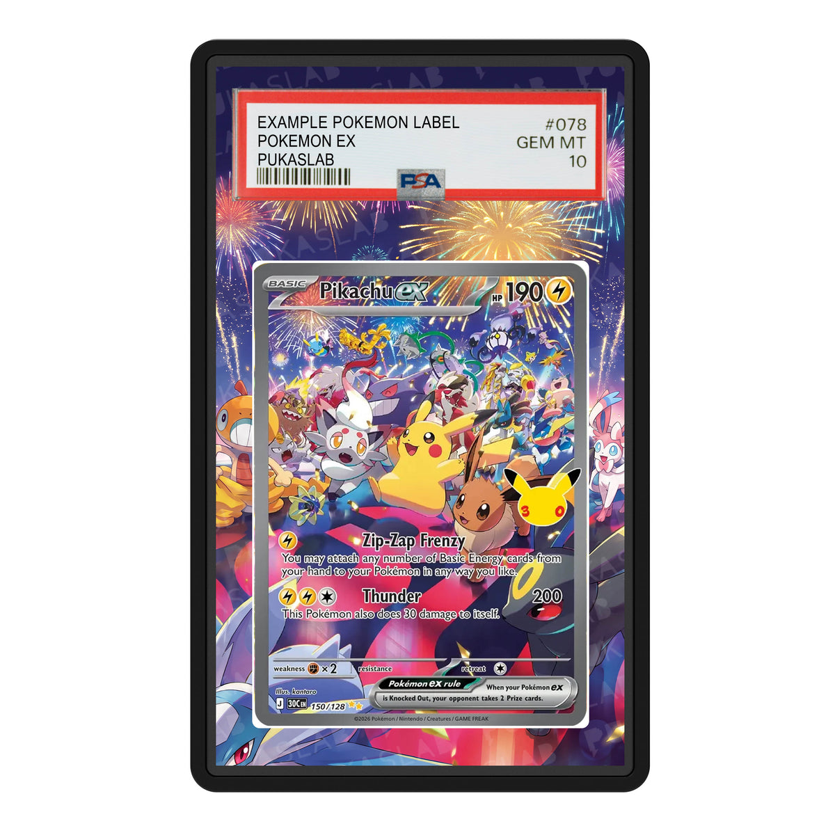 Pikachu ex 150 30th PSA Extended Art - Pukaslab