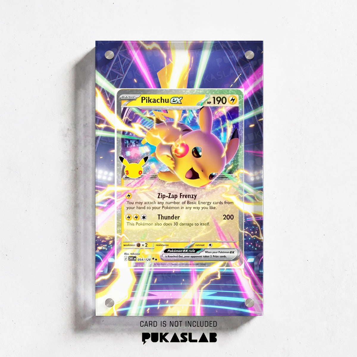 Pikachu ex 54 30th Extended Art Magnetic Case- Pukaslab