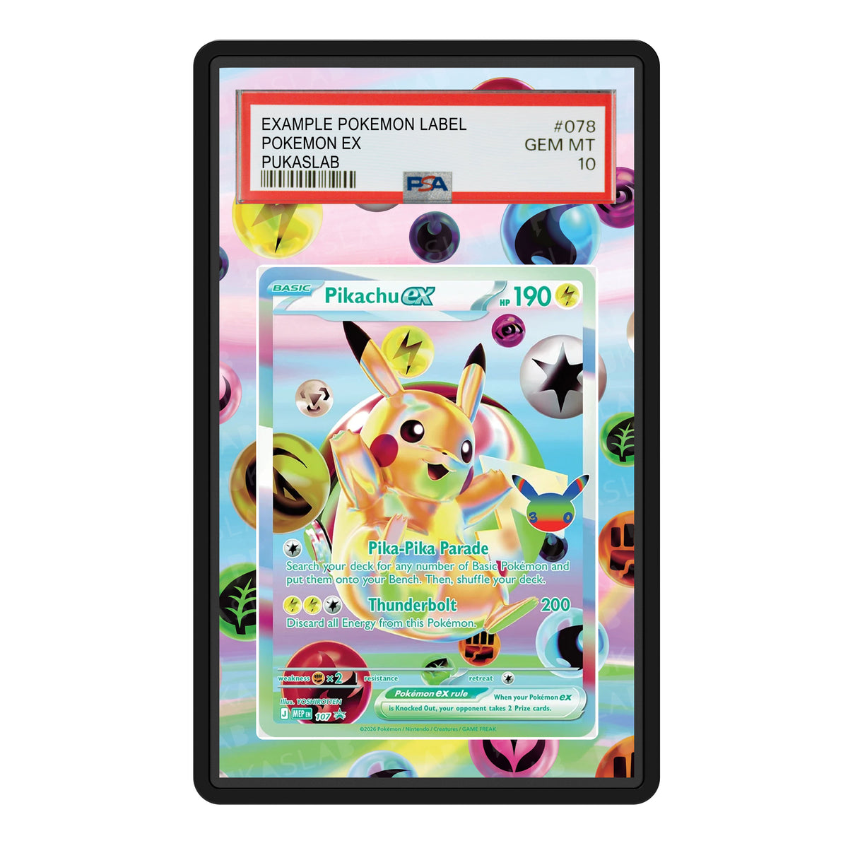 Pikachu ex 107 30th PSA Extended Art - Pukaslab