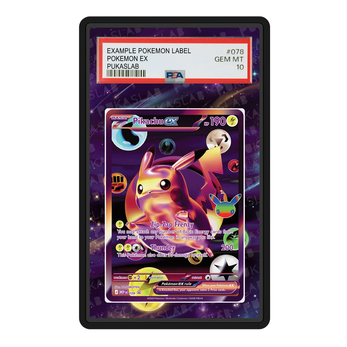 Pikachu ex 109 30th PSA Extended Art - Pukaslab