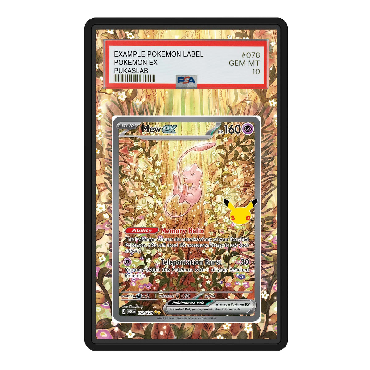 Mew ex 152 30th PSA Extended Art - Pukaslab