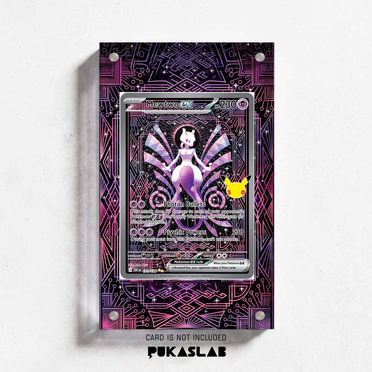 Mewtwo ex 151 30th Extended Art Magnetic Case- Pukaslab