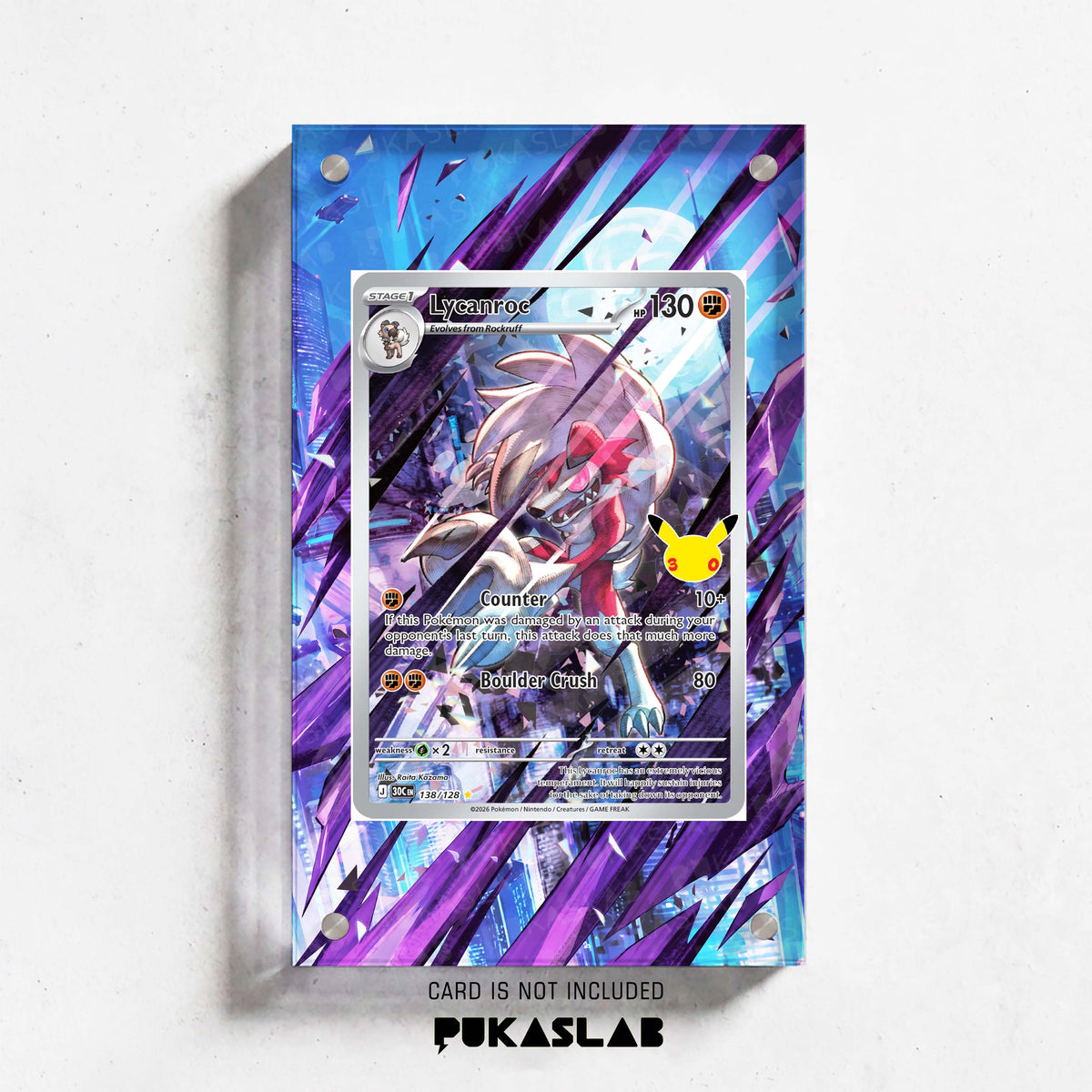 Lycanroc 138 30th Extended Art Magnetic Case- Pukaslab