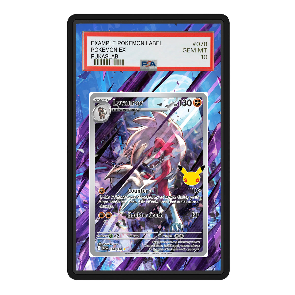 Lycanroc 138 30th PSA Extended Art - Pukaslab
