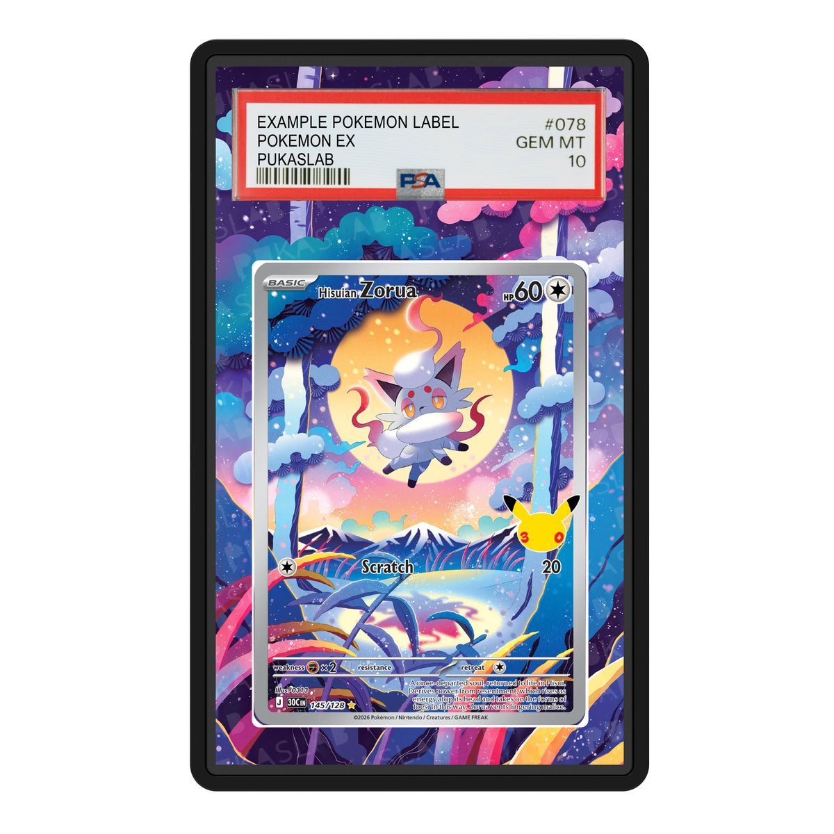 Hisuian Zorua 145 30th PSA Extended Art - Pukaslab