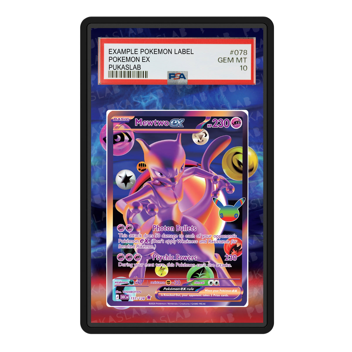 Mewtwo ex 157 30th PSA Extended Art - Pukaslab