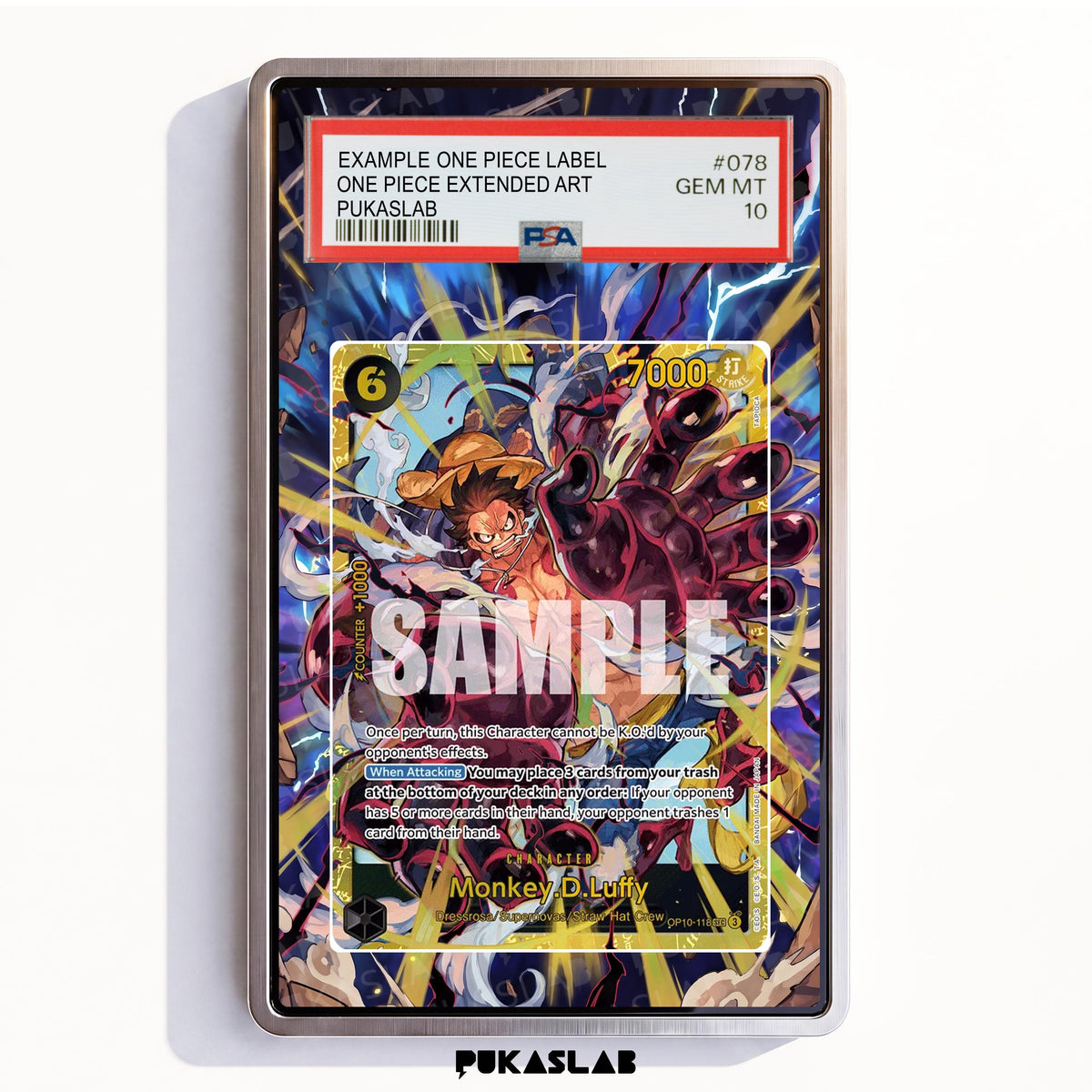 Monkey D. Luffy OP10-118 Sec 3 PSA One Piece Extended Art - Pukaslab