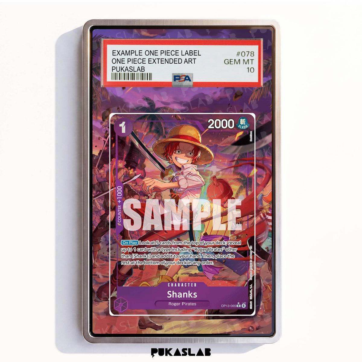 Monkey D. Luffy OP13-065 R PSA One Piece Extended Art - Pukaslab