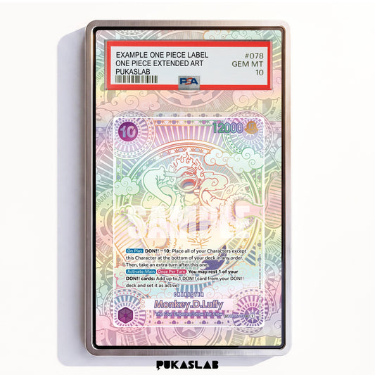 Monkey D. Luffy Silver SP OP05-119 Sec 2 PSA One Piece Extended Art - Pukaslab