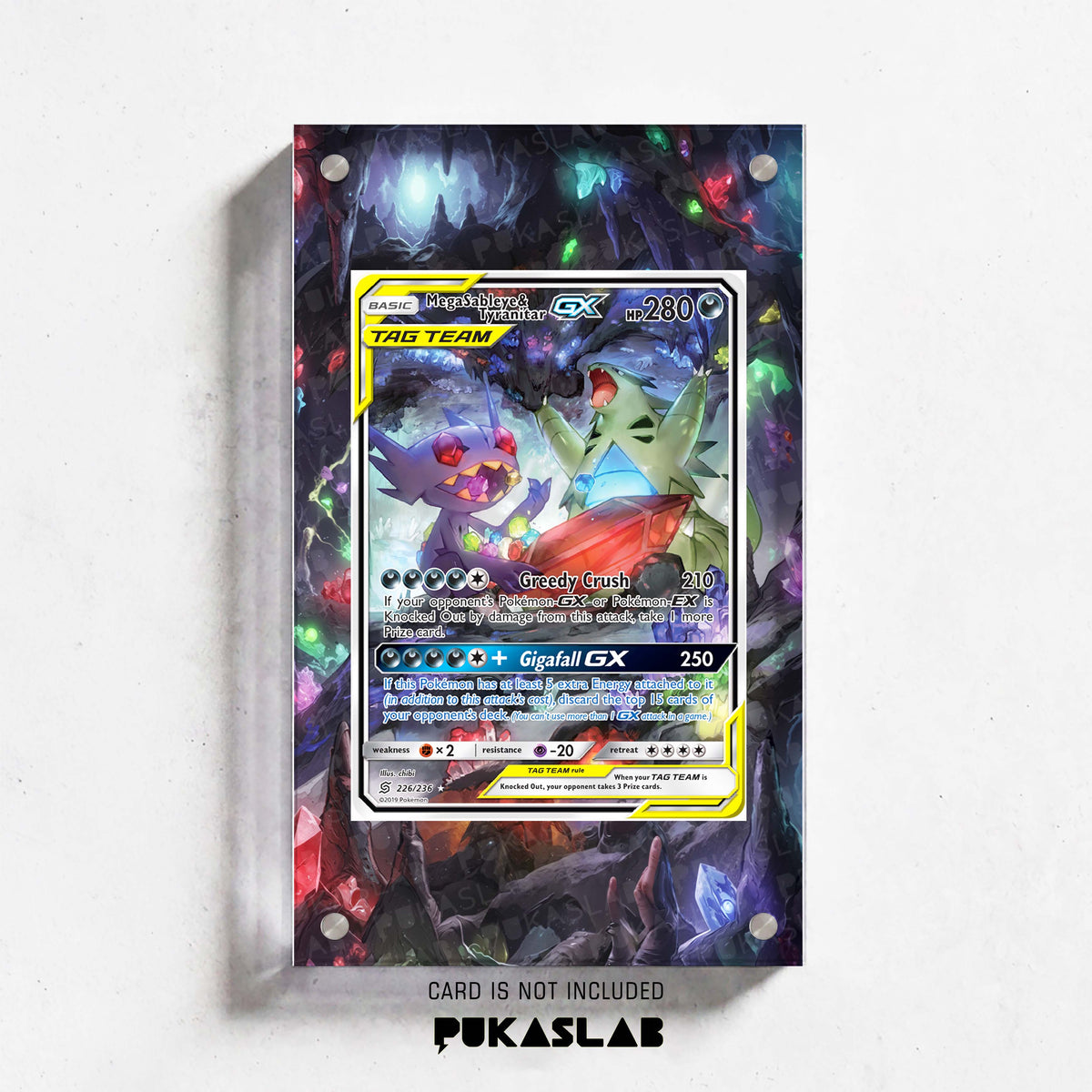 Mega Sableye &Tyranitar Gx Tag Team 226/236 Extended Art - Pukaslab