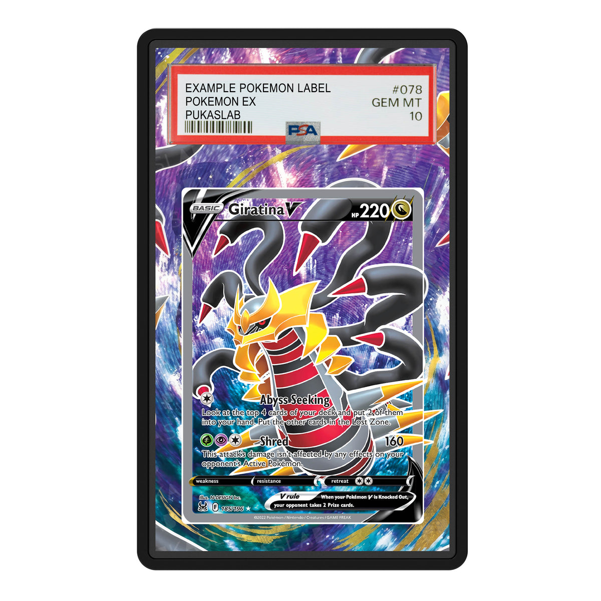Giratina V 185/196 Psa Slab Extended Art - Pukaslab
