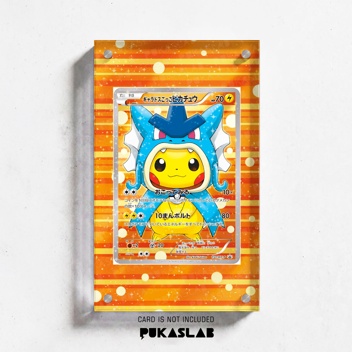 Gyarados Poncho Pikachu  151/XY-P Extended Art Magnetic Case- Pukaslab