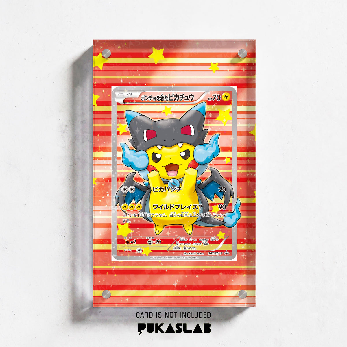 Mega Charizard X Poncho Pikachu  207/XY-P Extended Art Magnetic Case- Pukaslab