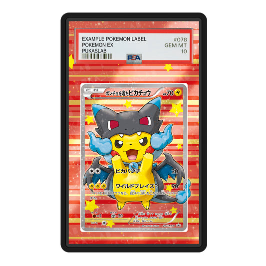 Mega Charizard X Poncho Pikachu  207/XY-P Psa Slab Extended Art - Pukaslab