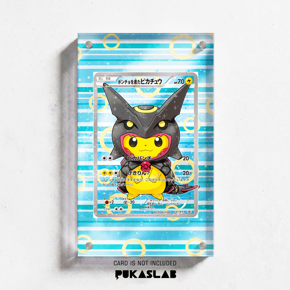 Shiny Rayquaza Poncho Pikachu  231/XY-P Extended Art Magnetic Case- Pukaslab