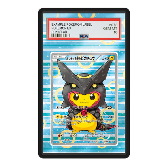 Shiny Rayquaza Poncho Pikachu  231/XY-P Psa Slab Extended Art - Pukaslab