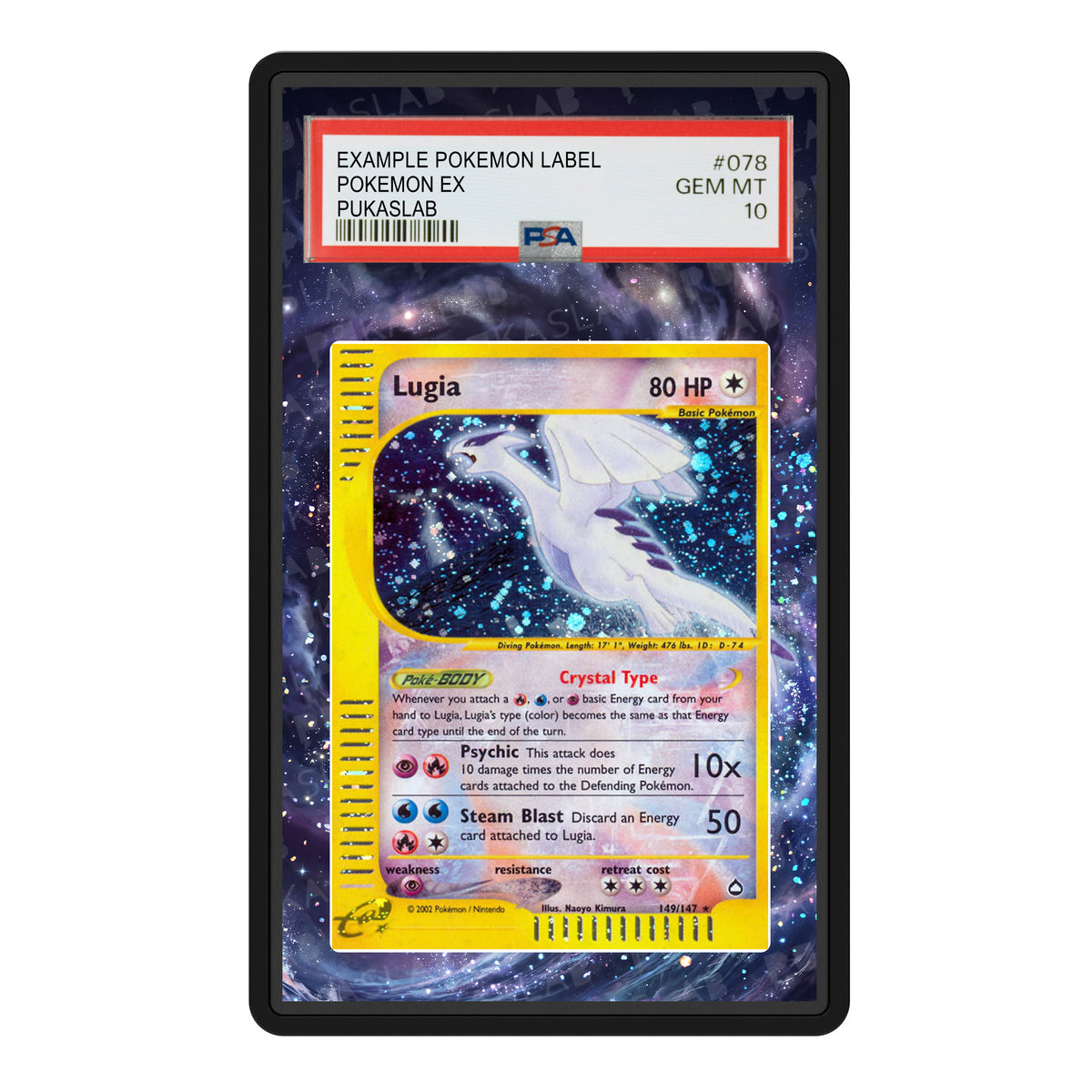 Lugia Vintage 149/147 Psa Slab Extended Art - Pukaslab