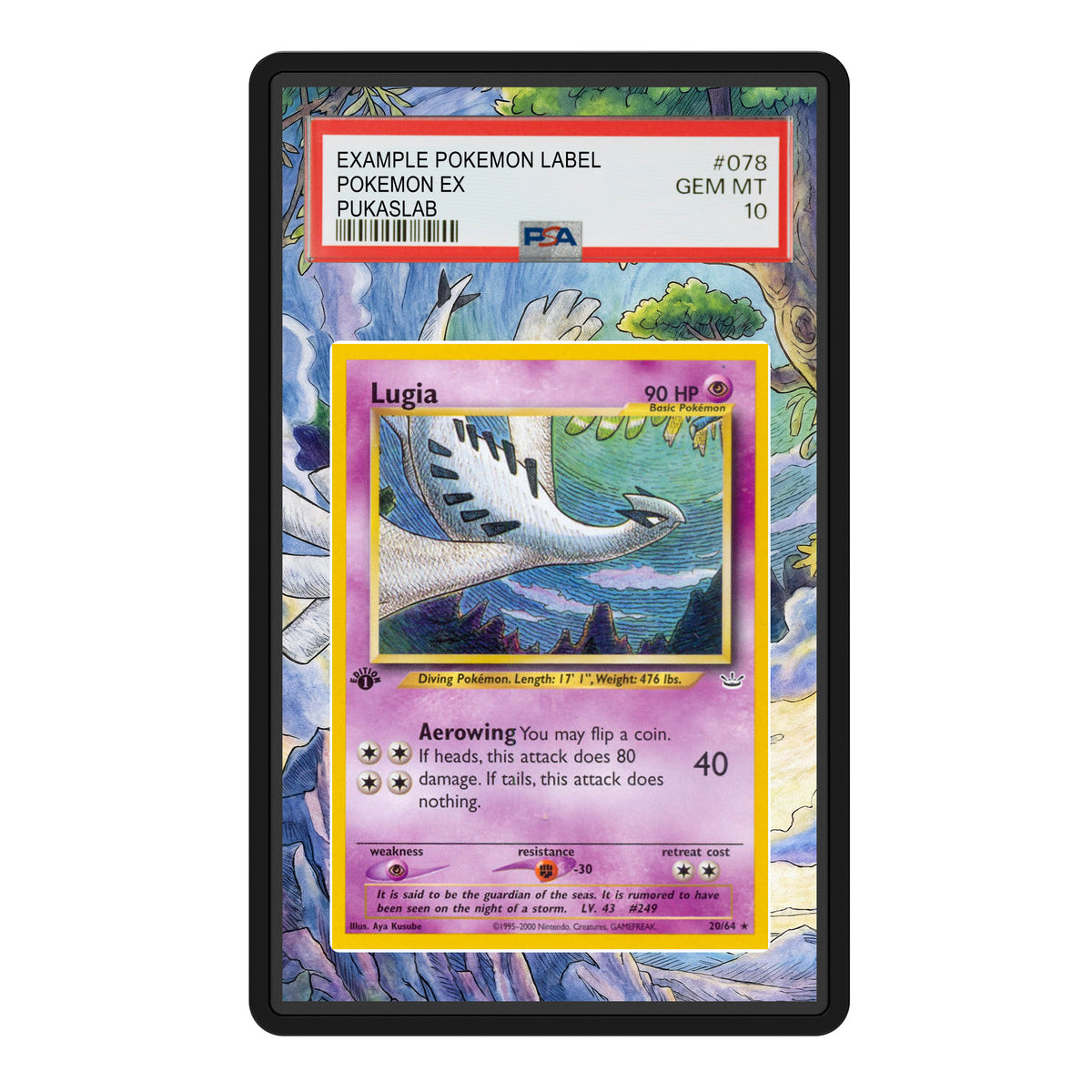 Lugia Vintage 20/64 Psa Slab Extended Art - Pukaslab