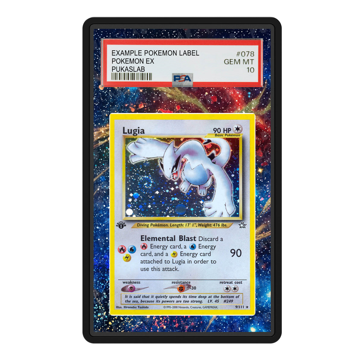 Lugia Vintage 9/111 Psa Slab Extended Art - Pukaslab