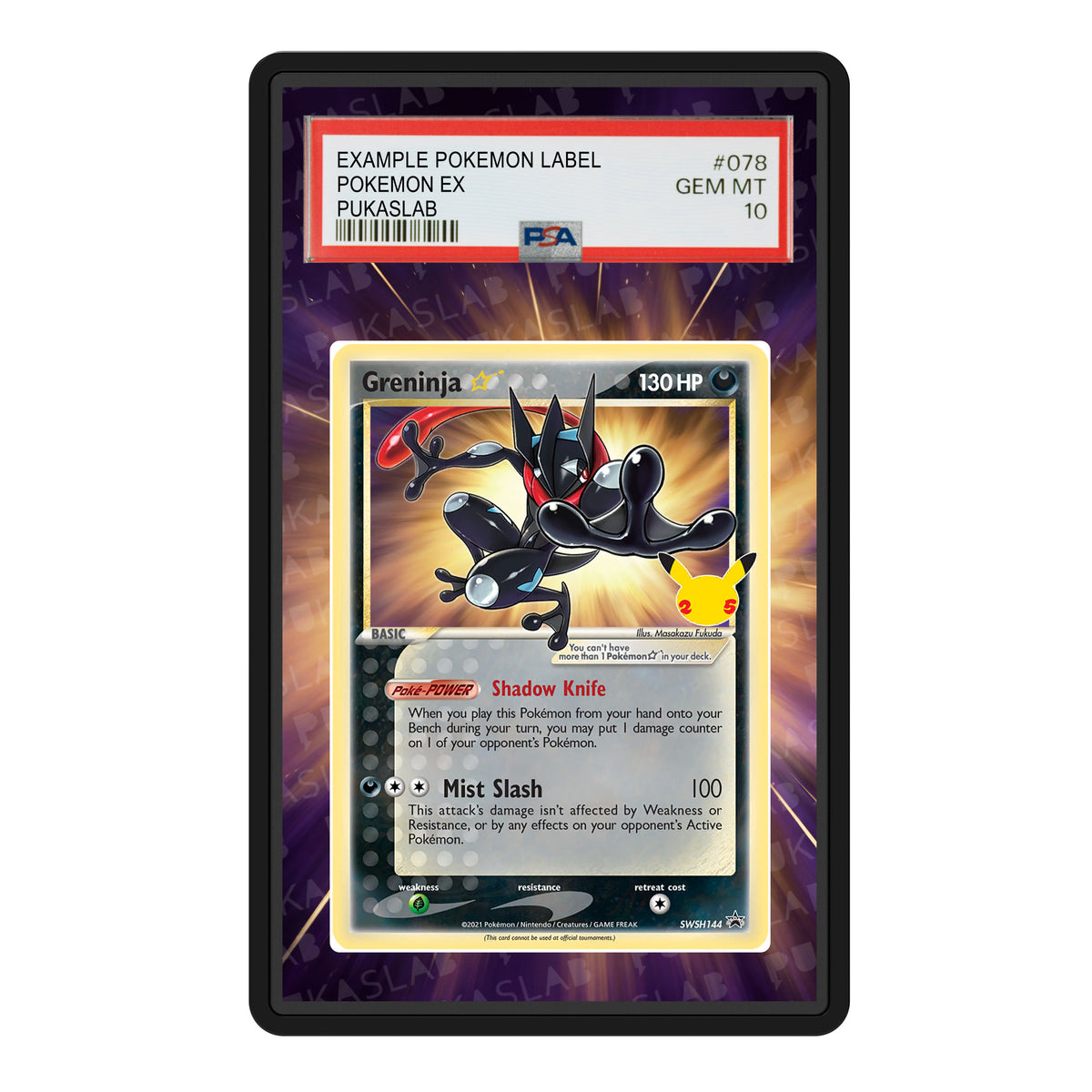 Greninja 25th SWSH144 Psa Slab Extended Art - Pukaslab