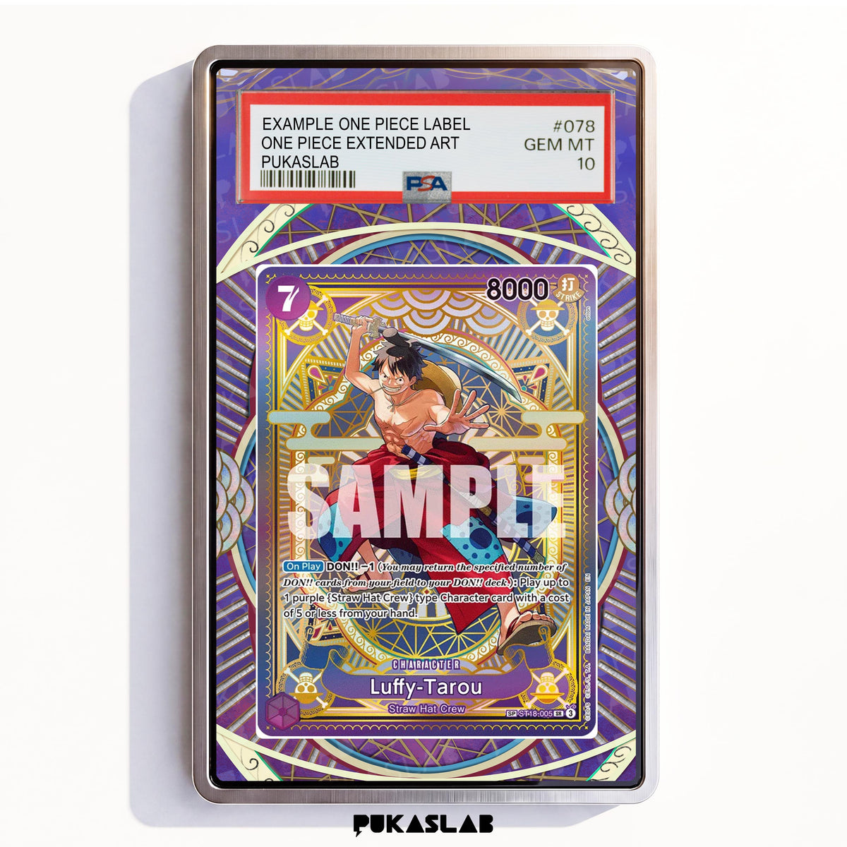 Monkey D. Luffy ST18-005 SR PSA One Piece Extended Art - Pukaslab