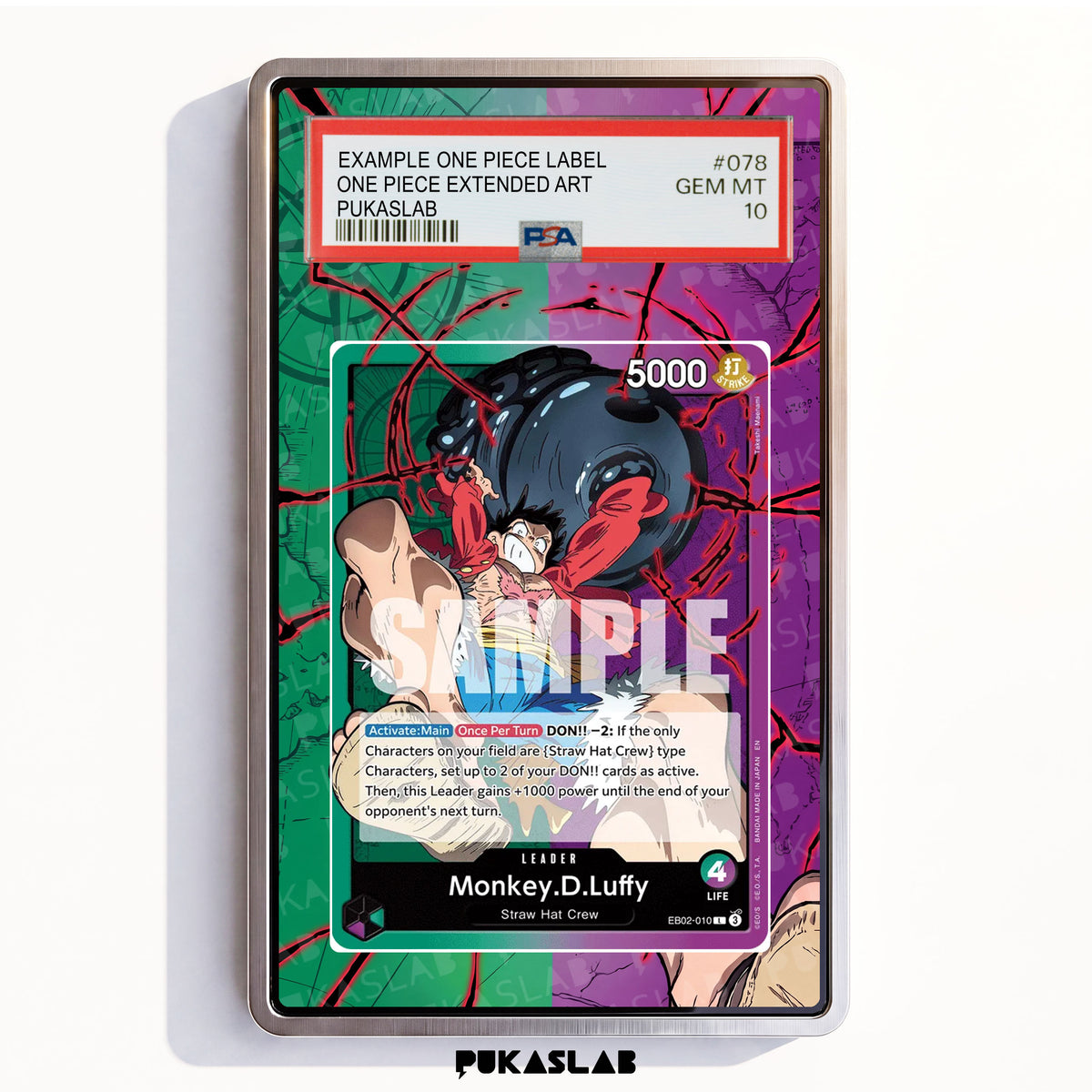 Monkey D. Luffy Leader EB02-010 L PSA One Piece Extended Art - Pukaslab