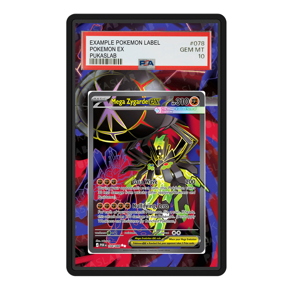 Mega Zygarde Ex 104 Psa Slab Extended Art - Pukaslab