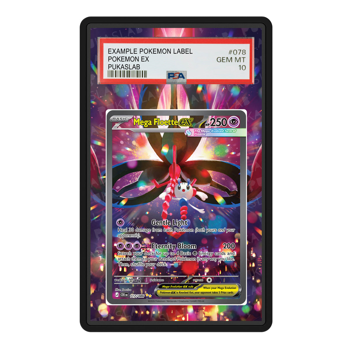 Mega Floette Ex 117 Psa Slab Extended Art - Pukaslab