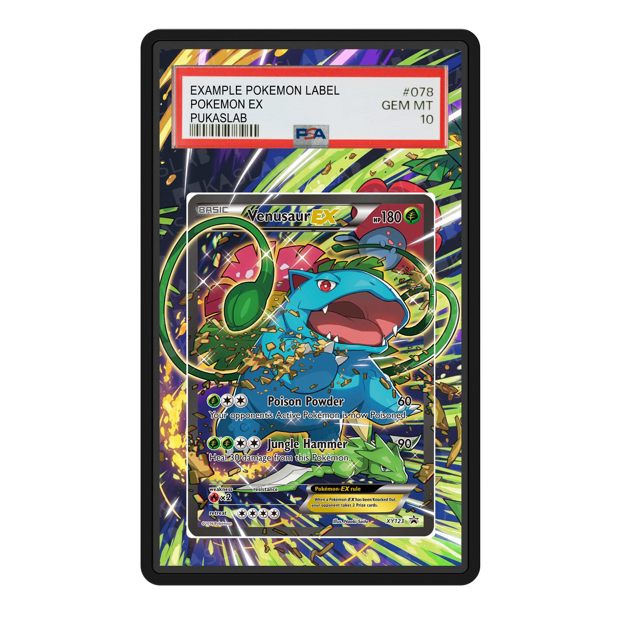 Venusaur Ex XY123 Psa Slab Extended Art - Pukaslab