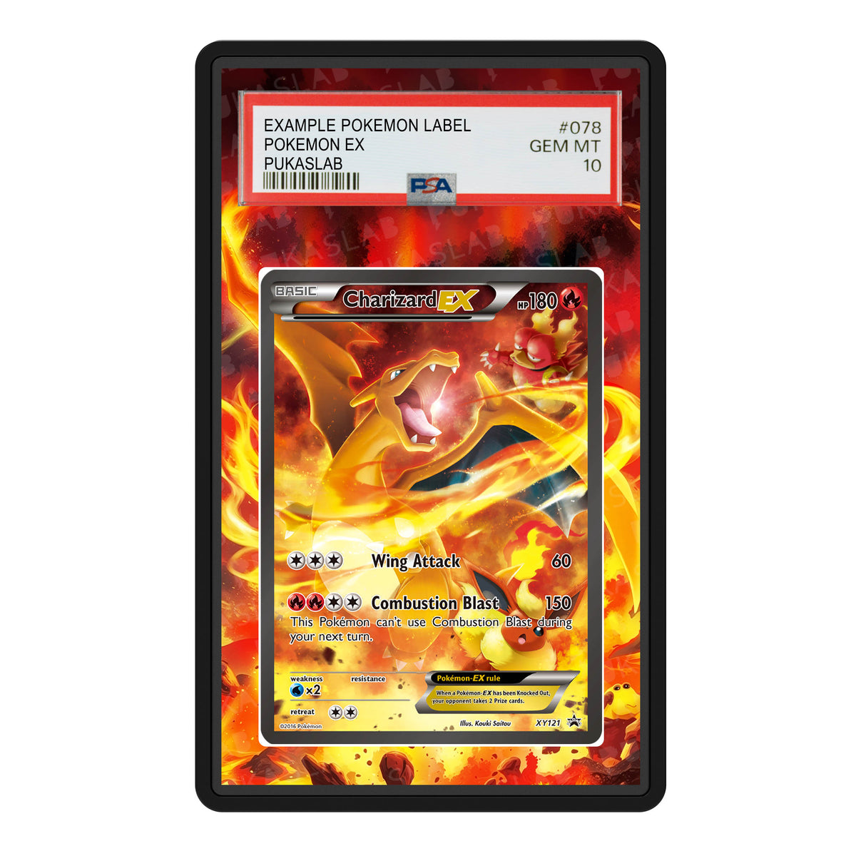 Charizard Ex XY121 Psa Slab Extended Art - Pukaslab