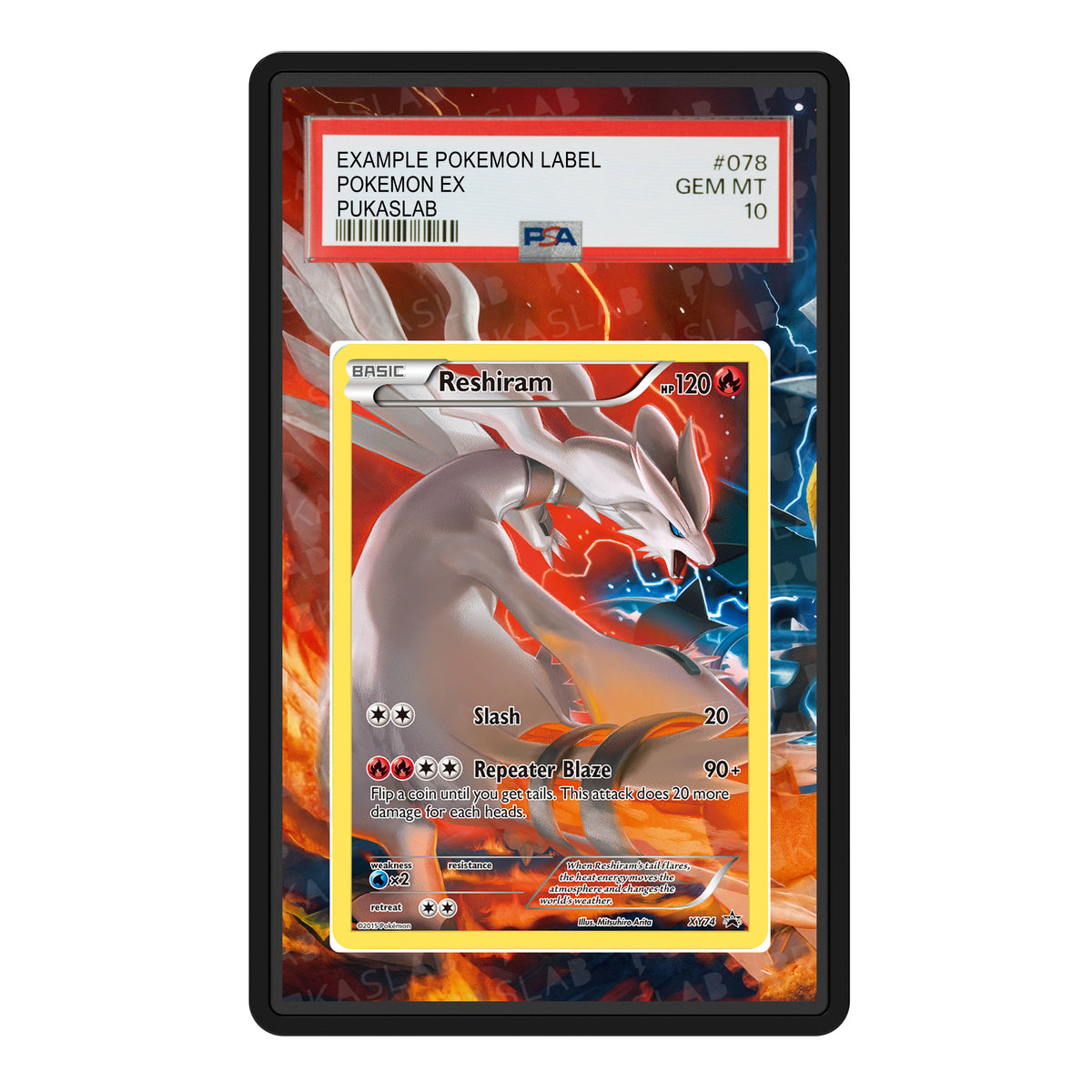 Reshiram XY74 Psa Slab Extended Art - Pukaslab