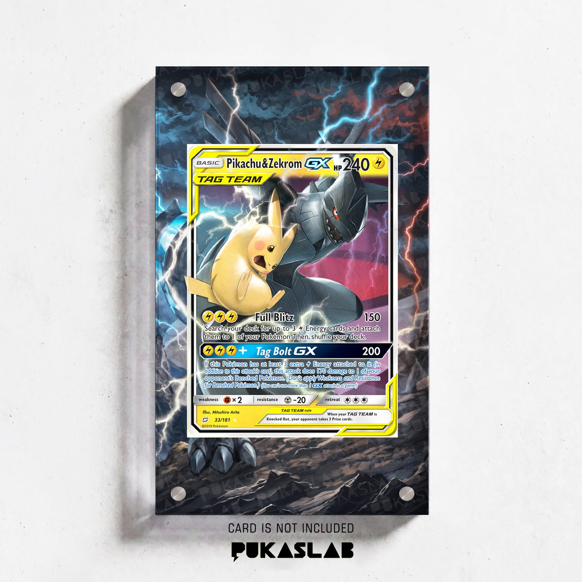 Pikachu & Zekrom Gx  33/81 Extended Art - Pukaslab