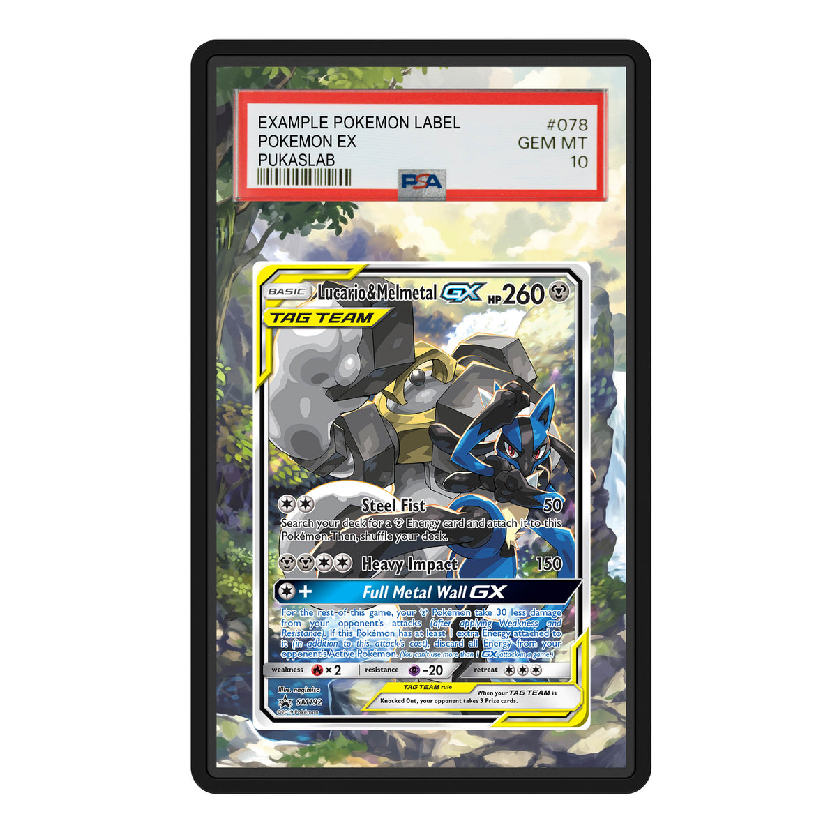Lucario & Melmetal Tag Team SM192 Psa Slab Extended Art - Pukaslab