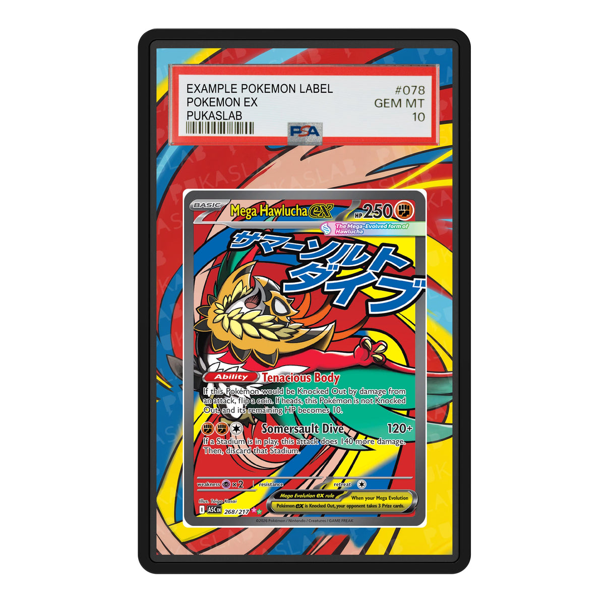 Mega Hawlucha Ex 268/217 Psa Slab Extended Art - Pukaslab