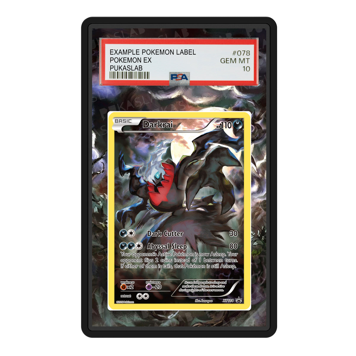 Darkrai  XY114 Psa Slab Extended Art - Pukaslab