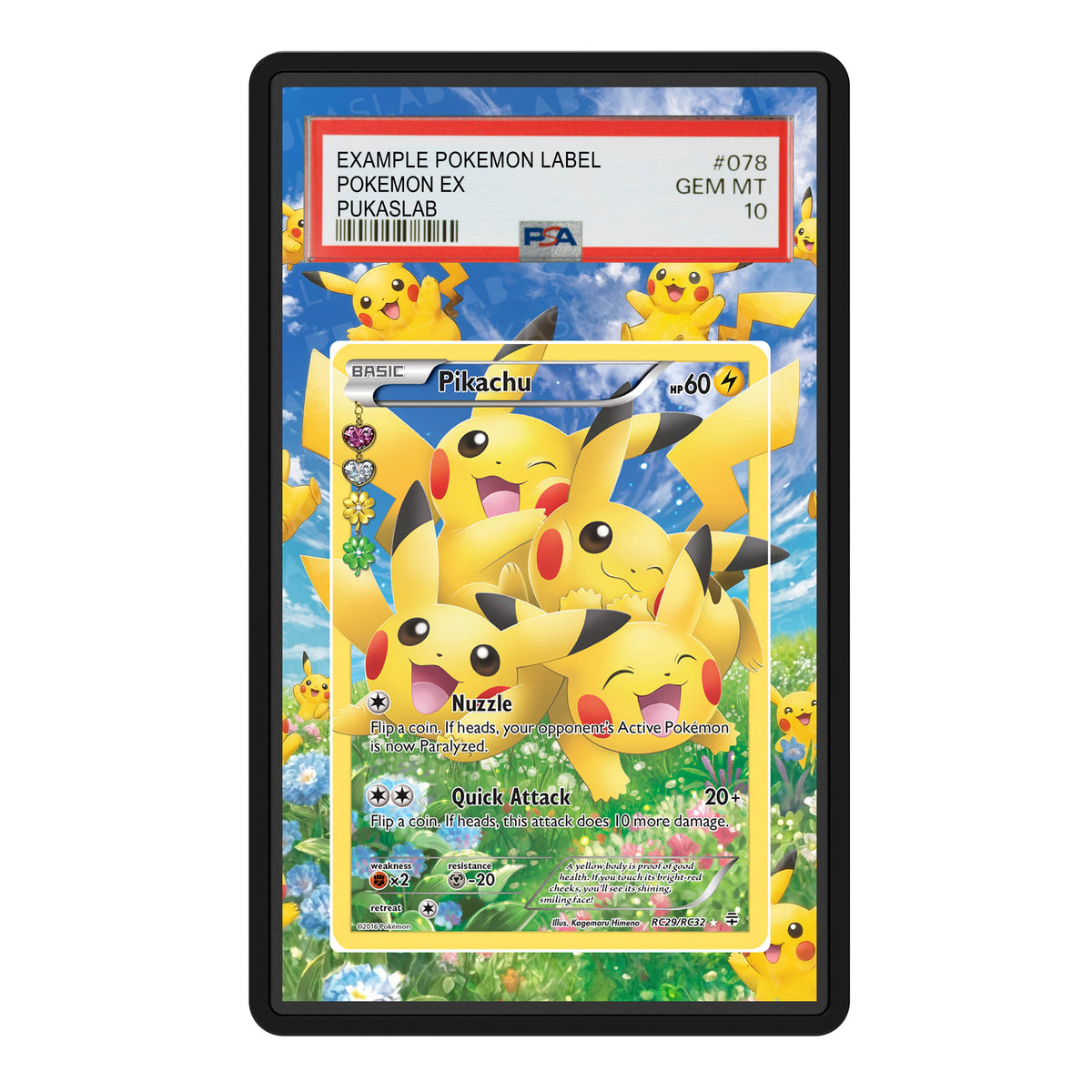 Pikachu RC29/RC32 Psa Slab Extended Art - Pukaslab