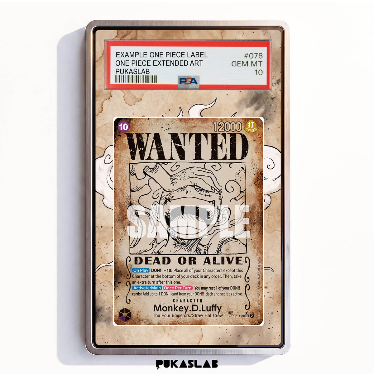 Monkey D. Luffy OP05-119 Sec 2 PSA One Piece Extended Art - Pukaslab