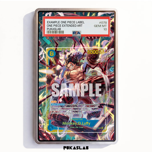 Monkey D. Luffy OP11-118 Sec 3 PSA Slab Extended Art Aluminum Case – One Piece Graded Card Display