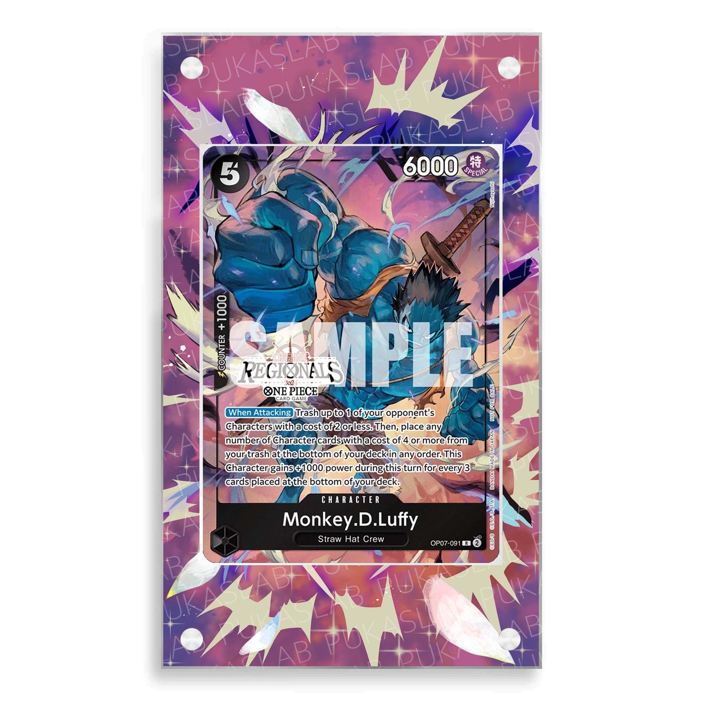 Monkey D. Luffy OP07-091 Magnetic Case - One Piece Extended Art Case