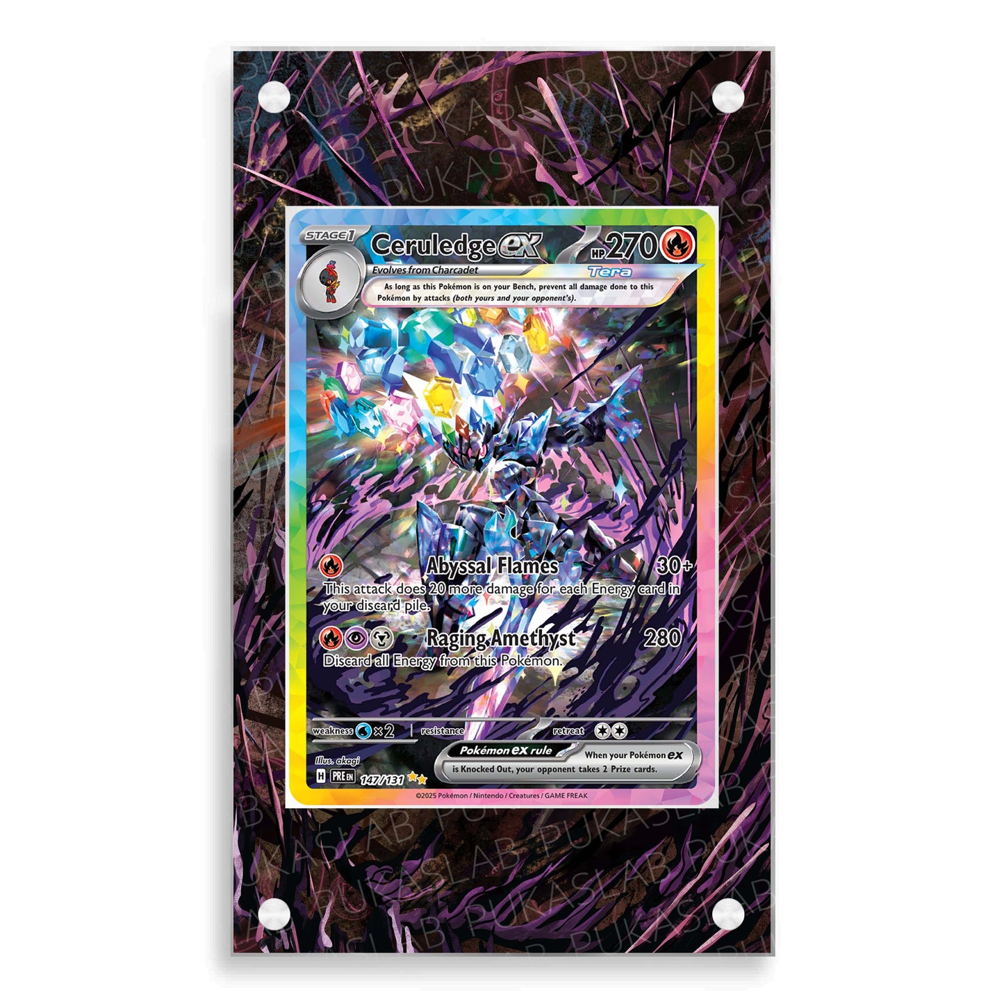 Ceruledge Ex 147/131 Magnetic Case - Pokemon Extended Art Case